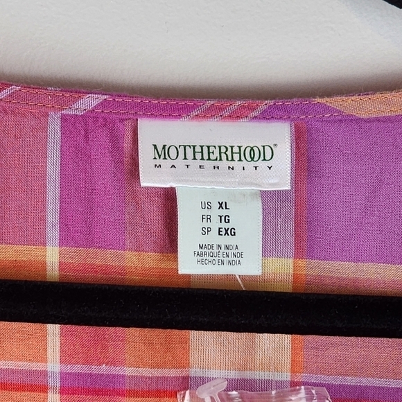 Motherhood Maternity shirt sz XL Plaid New - Picture 2 of 9